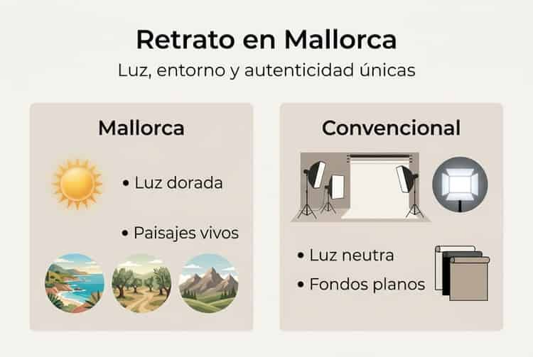 Infografik: Wo unterscheiden sich Porträts auf Mallorca von traditionellen Porträts?