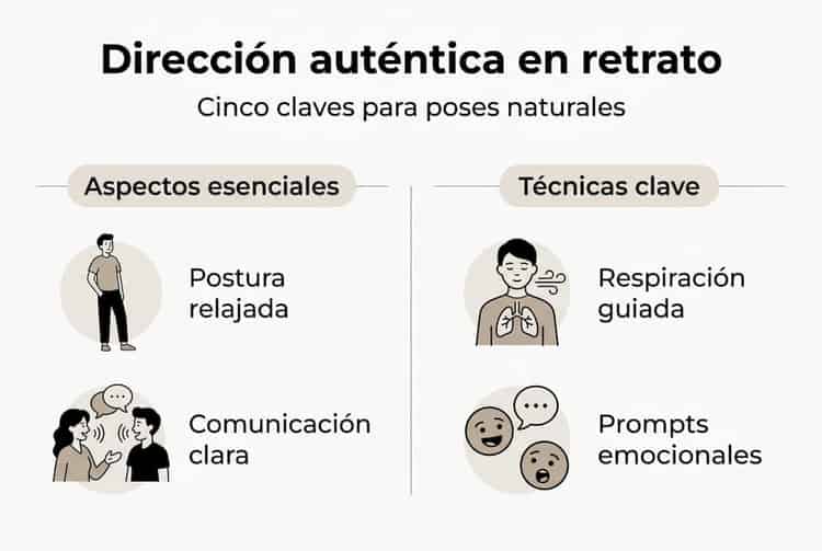 Infografía: puntos clave para dirigir una sesión de retrato
