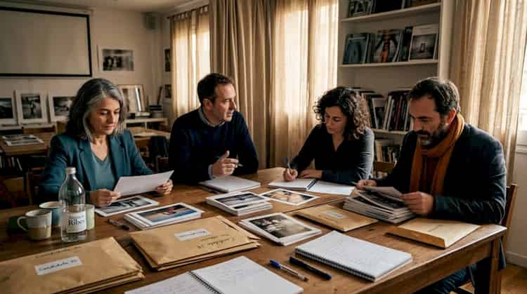 Die Jury trifft sich, um die eingereichten Fotografien zu analysieren und zu bewerten.